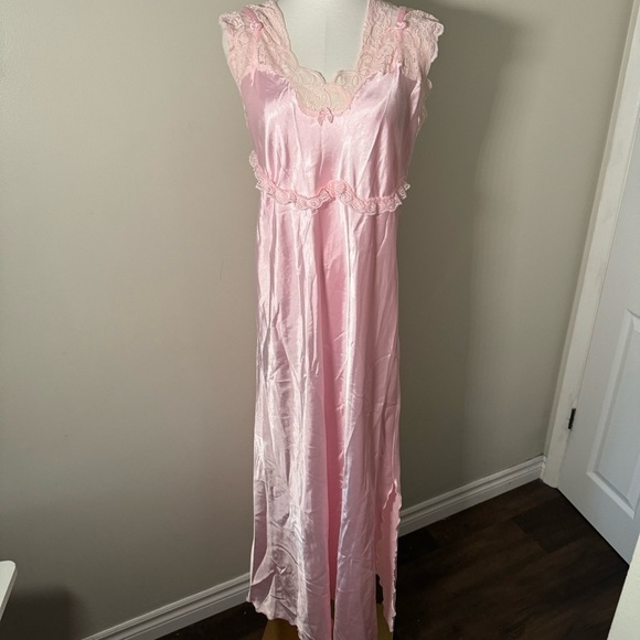 Vintage glamourous old Hollywood satin slip dress nightie XXL - Picture 6 of 8